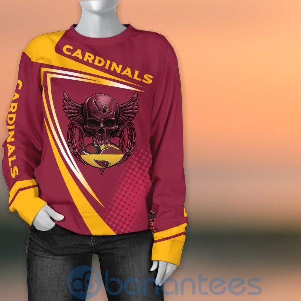 Arizona Cardinals NFL Skull American Football Sporty Design 3D All Over Printed Shirt Product Photo