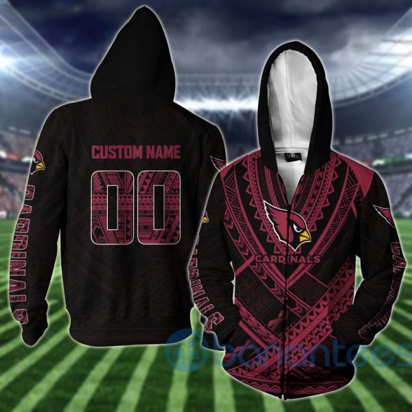 Arizona Cardinals NFL Team Logo Polynesian Pattern Custom Name Number 3D All Over Printed Shirt Product Photo