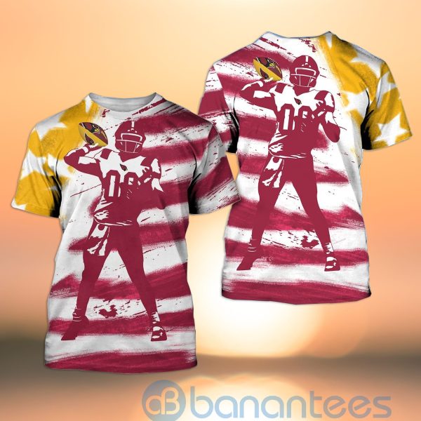 Arizona Cardinals NFL Team Water Color 3D All Over Printed Shirt Product Photo
