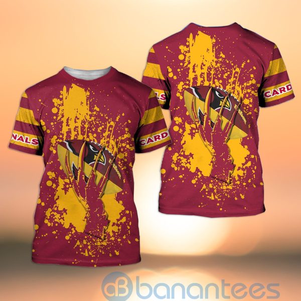 Arizona Cardinals Skull Hand NFL Football Team Logo Ball 3D All Over Printed Shirt Product Photo