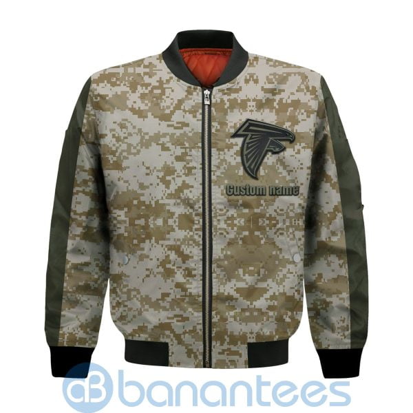 Atlanta Falcons American Football Team Logo Camouflage Custom Name Bomber Jacket Product Photo