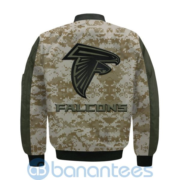 Atlanta Falcons American Football Team Logo Camouflage Custom Name Bomber Jacket Product Photo