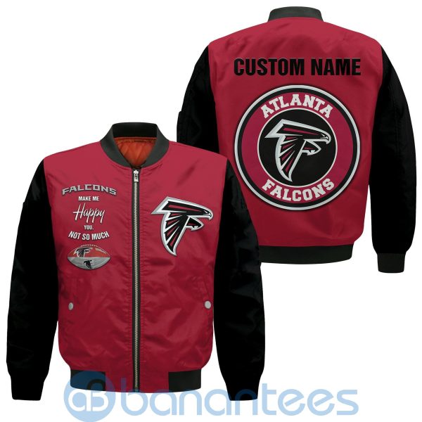 Atlanta Falcons American Football Team Logo Custom Name Back Bomber Jacket Product Photo
