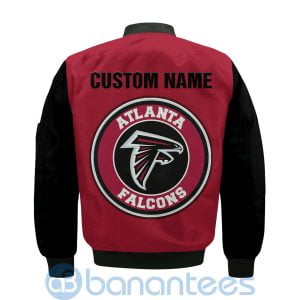 Atlanta Falcons American Football Team Logo Custom Name Back Bomber Jacket Product Photo