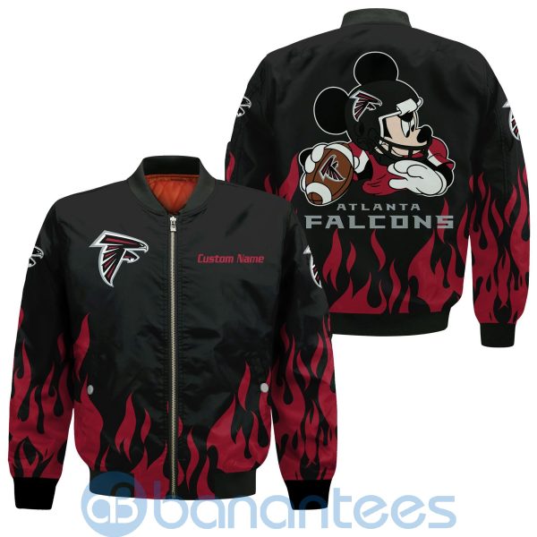 Atlanta Falcons Football Team Logo Disney Mickey Custom Name Bomber Jacket Product Photo