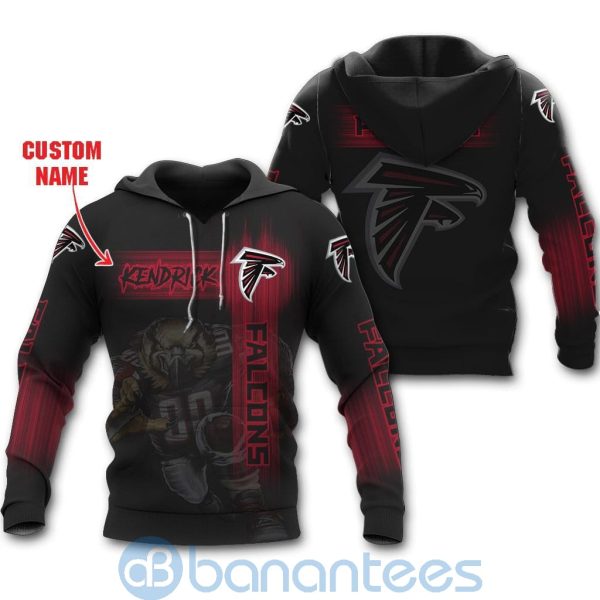 Atlanta Falcons Mascot Custom Name 3D All Over Printed Shirt Name 3D All Over Printed Shirt Product Photo