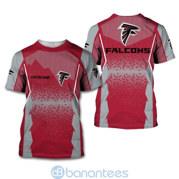 Atlanta Falcons NFL Football Team Custom Name 3D All Over Printed Shirt For Fans Product Photo