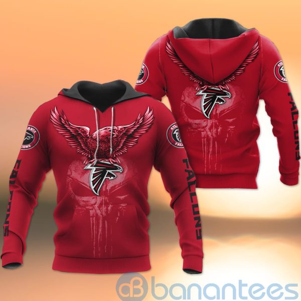 Atlanta Falcons NFL Logo Eagle Skull 3D All Over Printed Shirt Product Photo