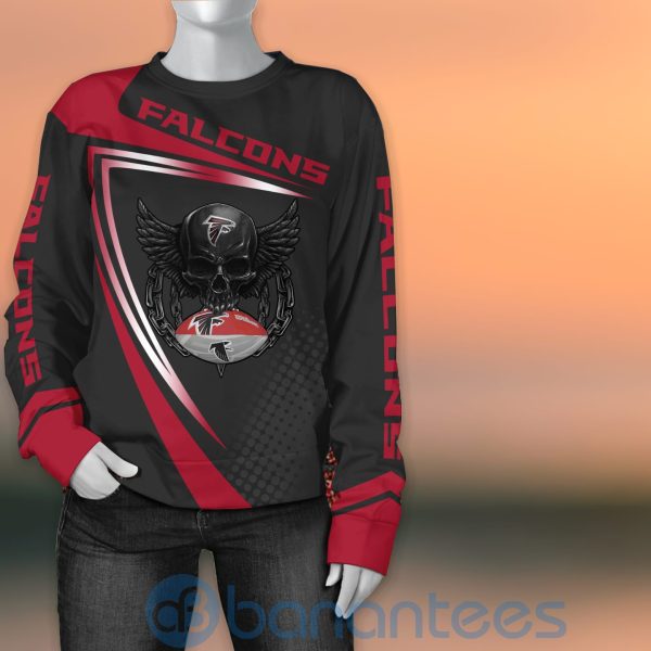 Atlanta Falcons NFL Skull American Football Sporty Design 3D All Over Printed Shirt Product Photo