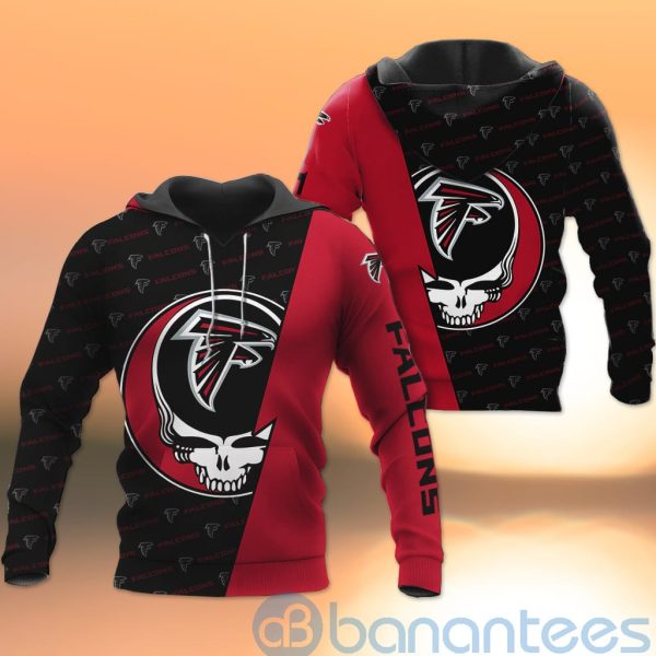 Atlanta Falcons NFL Team Logo Grateful Dead Design 3D All Over Printed Shirt Product Photo