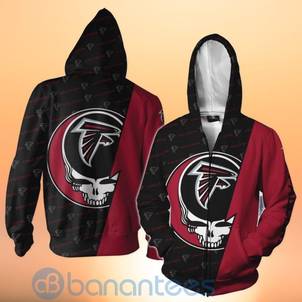 Atlanta Falcons NFL Team Logo Grateful Dead Design 3D All Over Printed Shirt Product Photo