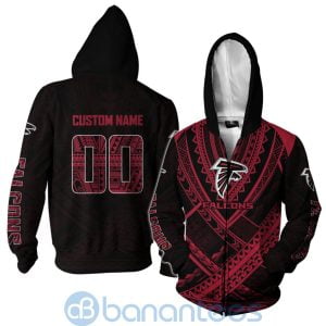 Atlanta Falcons NFL Team Logo Polynesian Pattern Custom Name Number 3D All Over Printed Shirt Product Photo