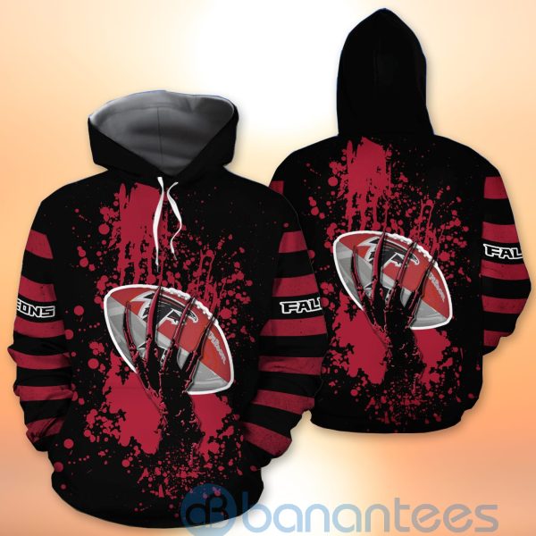 Atlanta Falcons Skull Hand NFL Football Team Logo Ball 3D All Over Printed Shirt Product Photo