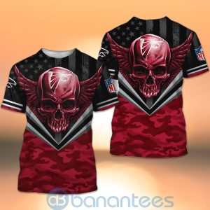 Atlanta Falcons Skull Wings 3D All Over Printed Shirt Product Photo