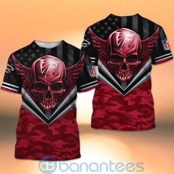 Atlanta Falcons Skull Wings 3D All Over Printed Shirt Product Photo