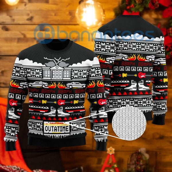 Back To The Future All Over Printed Ugly Christmas Sweaters Product Photo