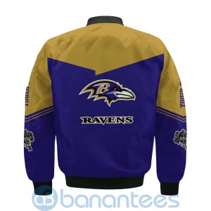 Baltimore Ravens American Football Team Logo Custom Name Bomber Jacket Product Photo