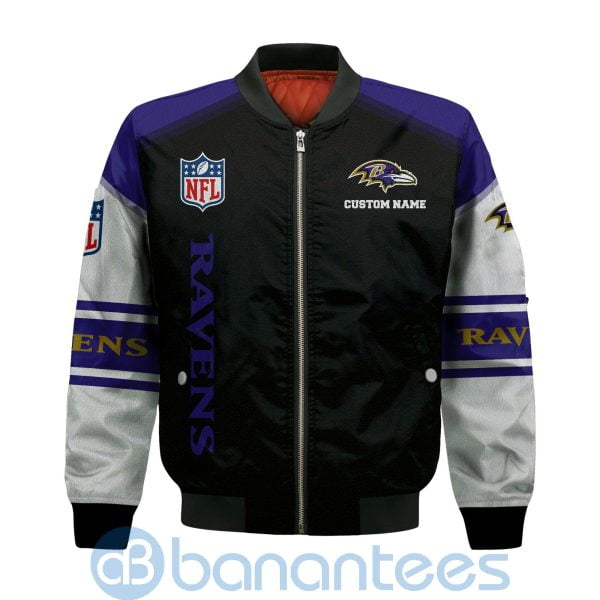 Baltimore Ravens Custom Name Bomber Jacket Product Photo