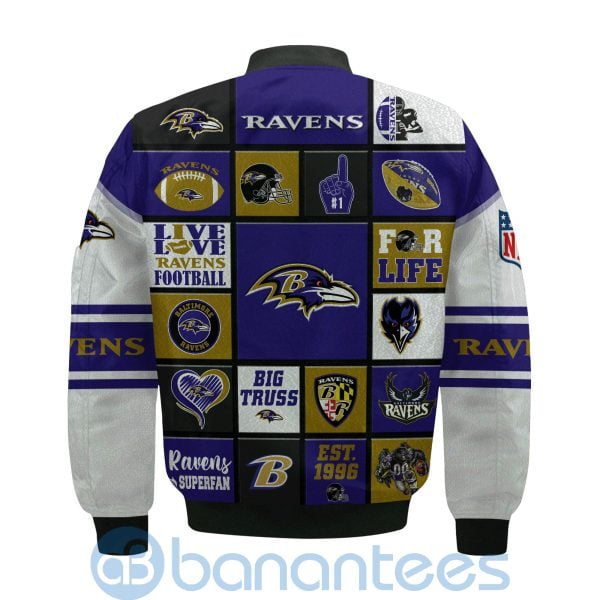 Baltimore Ravens Custom Name Bomber Jacket Product Photo