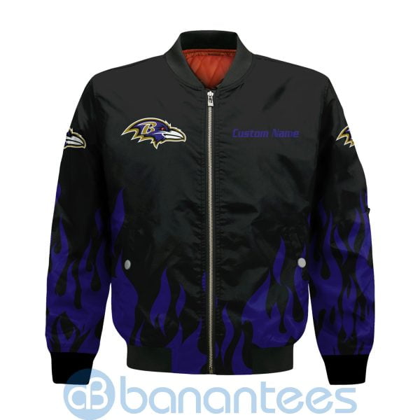 Baltimore Ravens Football Team Logo Disney Mickey Custom Name Bomber Jacket Product Photo