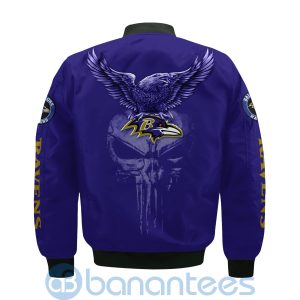 Baltimore Ravens Logo Eagle Skull Bomber Jacket Product Photo