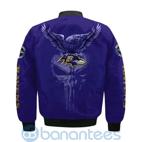 Baltimore Ravens Logo Eagle Skull Bomber Jacket Product Photo