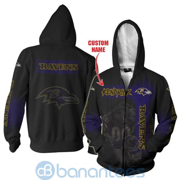Baltimore Ravens Mascot Custom Name 3D All Over Printed Shirt Product Photo