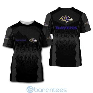Baltimore Ravens NFL Football Team Custom Name 3D All Over Printed Shirt Product Photo