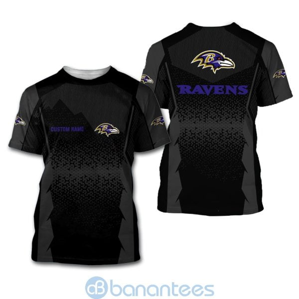 Baltimore Ravens NFL Football Team Custom Name 3D All Over Printed Shirt Product Photo