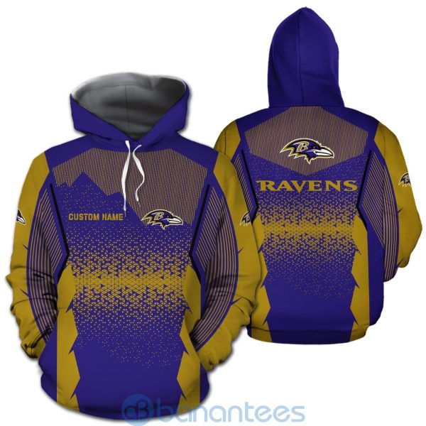 Baltimore Ravens NFL Football Team Custom Name 3D All Over Printed Shirt For Fans Product Photo