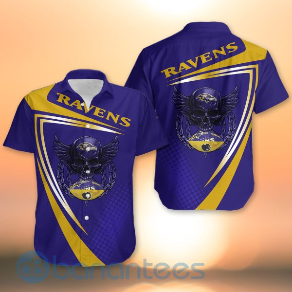 Baltimore Ravens NFL Skull American Football Sporty Design 3D All Over Printed Shirt Product Photo