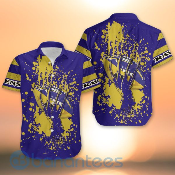 Baltimore Ravens Skull Hand NFL Football Team Logo Ball 3D All Over Printed Shirt Product Photo