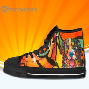Bernese Mountain Dog Watercolor High Top Canvas Shoes Sneakers Product Photo