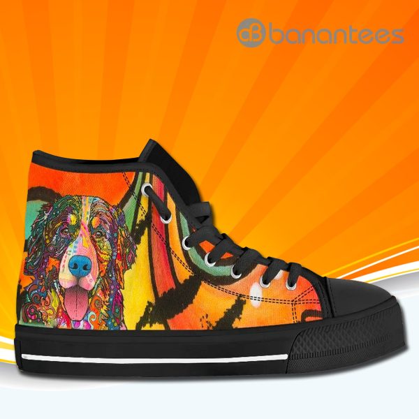 Bernese Mountain Dog Watercolor High Top Canvas Shoes Sneakers Product Photo