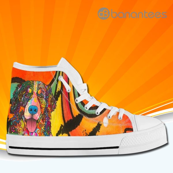 Bernese Mountain Dog Watercolor High Top Canvas Shoes Sneakers Product Photo