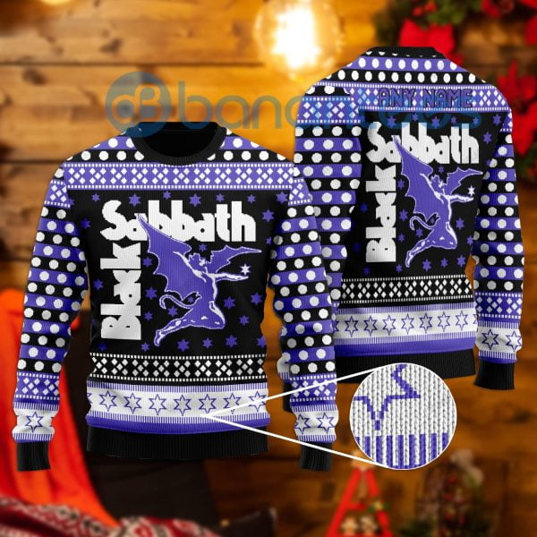 Black Sabbath All Over Printed Ugly Christmas Sweaters Product Photo