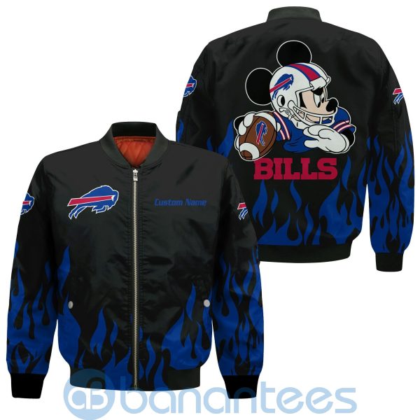 Buffalo Bills Football Team Logo Disney Mickey Custom Name Bomber Jacket Product Photo