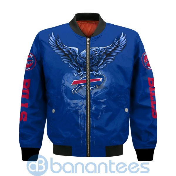 Buffalo Bills Logo Eagle Skull Bomber Jacket Product Photo