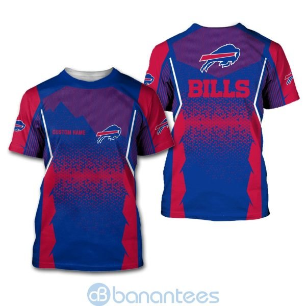 Buffalo Bills NFL Football Team Custom Name 3D All Over Printed Shirt For Fans Product Photo