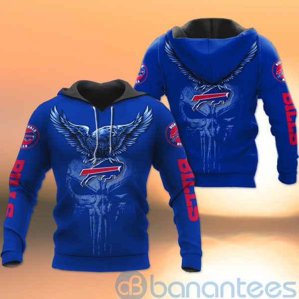 Buffalo Bills NFL Logo Eagle Skull 3D All Over Printed Shirt Product Photo