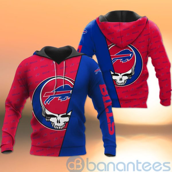 Buffalo Bills NFL Team Logo Grateful Dead Design 3D All Over Printed Shirt Product Photo