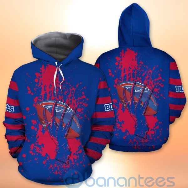 Buffalo Bills Skull Hand NFL Football Team Logo Ball 3D All Over Printed Shirt Product Photo
