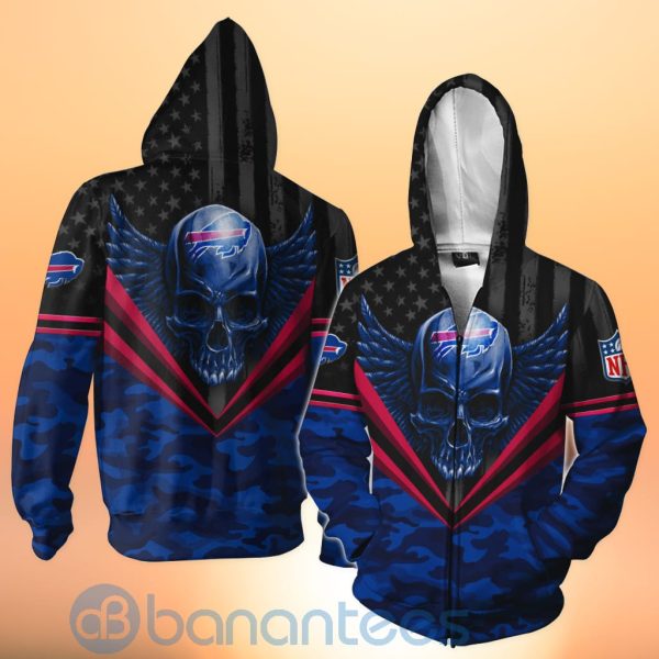 Buffalo Bills Skull Wings 3D All Over Printed Shirt Product Photo