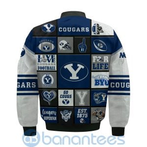 BYU Cougars Custom Name Bomber Jacket Product Photo