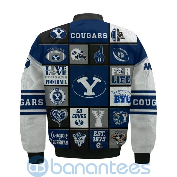 BYU Cougars Custom Name Bomber Jacket Product Photo