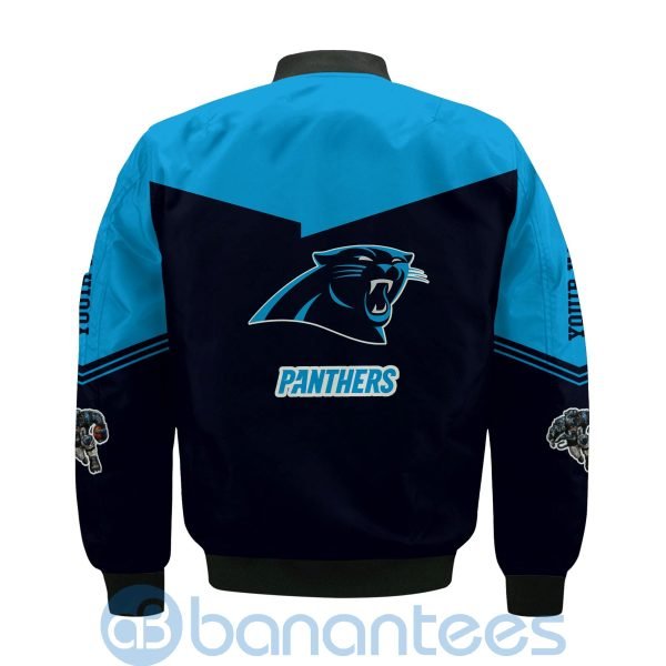 Carolina Panthers American Football Team Logo Custom Name Bomber Jacket Product Photo
