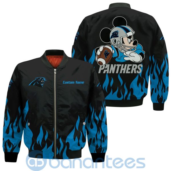 Carolina Panthers Football Team Logo Disney Mickey Custom Name Bomber Jacket Product Photo