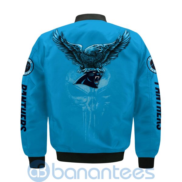 Carolina Panthers Logo Eagle Skull Bomber Jacket Product Photo