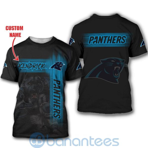 Carolina Panthers Mascot Custom Name 3D All Over Printed Shirt Product Photo