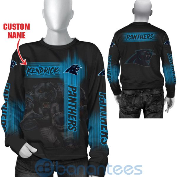 Carolina Panthers Mascot Custom Name 3D All Over Printed Shirt Product Photo
